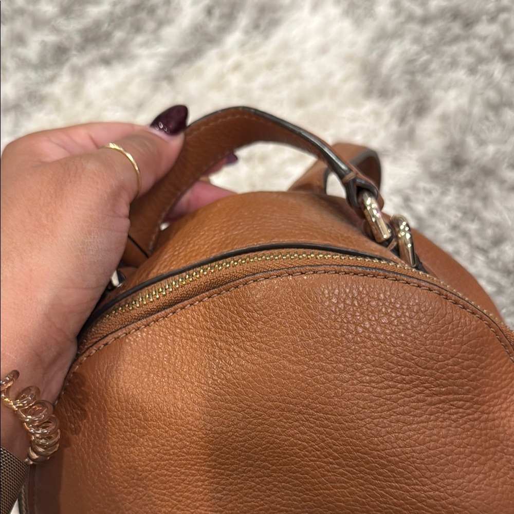 Kate Spade Cognac Leather Mini Backpack - Picture 7 of 16